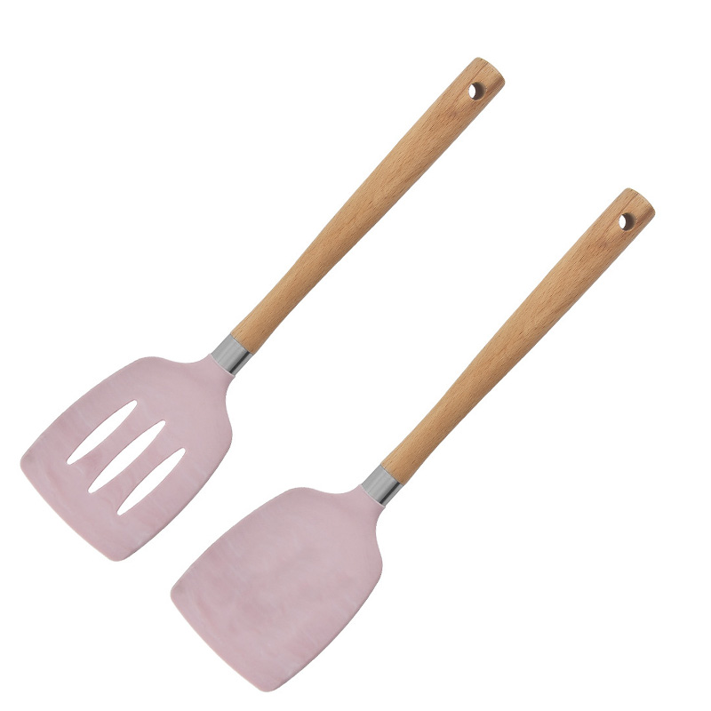 non-stick silicone leakage shovel kitchen utensil slotted turner kitchen accessories Cooking Turner Silicone Spatula